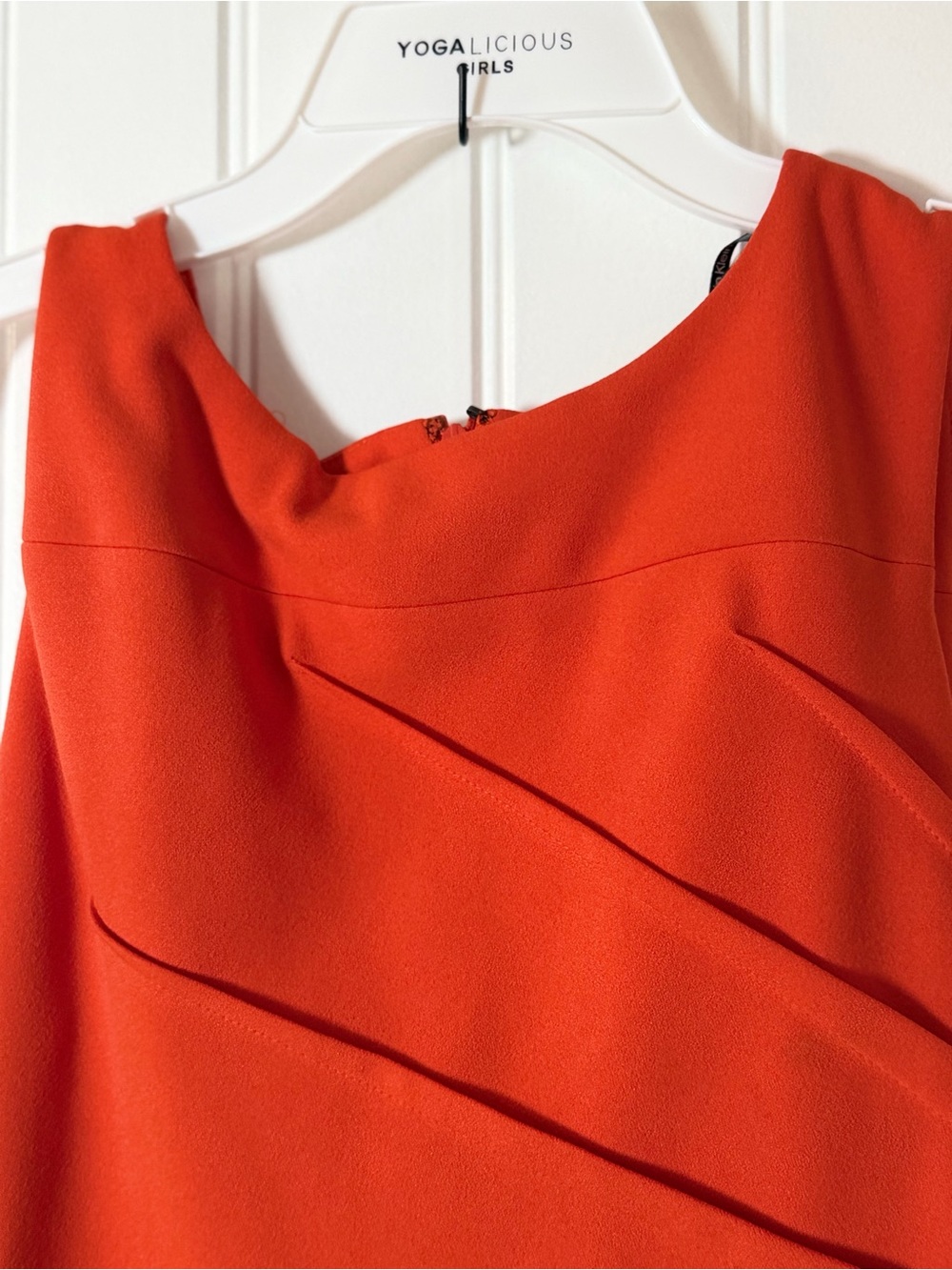 Yogalicious One-Shoulder Draped Orange Dress